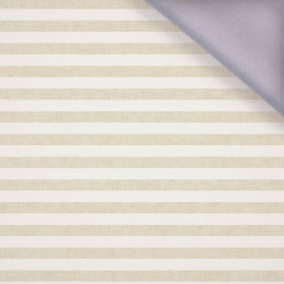 STRIPES 1x1 - acid ecru / acid beige  - softshell