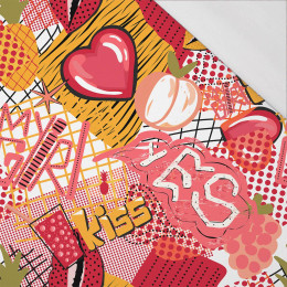 GRAFFITI HEARTS / white - single jersey with elastane 