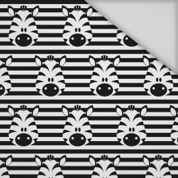 ZEBRAS / white  - quick-drying woven fabric