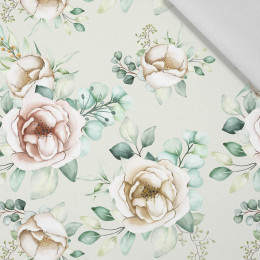 PEONIES pat. 2 - Cotton woven fabric