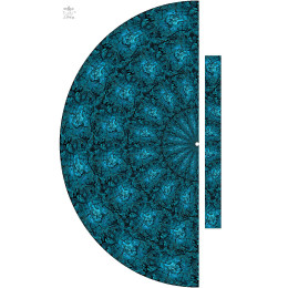 LACE BUTTERFLIES / blue - skirt panel "MAXI"