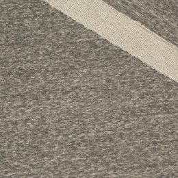 50cm -  GRAY MELANGE - Hydrophobic cotton loop knit fabric 300g