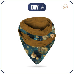 BUTTON SCARF - WATERCOLOR DANDELION PAT. 1 - sewing set