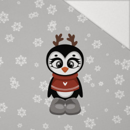 WINTER ANIMALS wz. 7 - panel (60cm x 50cm) Hydrophobic brushed knit