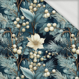 WINTER FLOWERS WZ.2 - looped knit fabric with elastane ITY