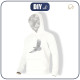MEN’S HOODIE - GEOMETRIC EAGLE (ADVENTURE)  / white - sewing set 