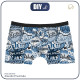 MEN'S BOXER SHORTS -COMICS / classic blue