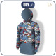 MEN’S HOODIE (COLORADO) - COMICS (blue - red) - sewing set 