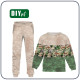 Children's tracksuit (MILAN) - CHEETAH / leaves / STRIPES - sewing set