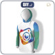 MEN’S HOODIE - BATIK pat. 1 / classic blue - sewing set 