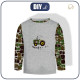 LONGSLEEVE - TRACTOR GREEN  / melange light grey - sewing set