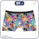 MEN'S BOXER SHORTS - ZEBRA / rainbow