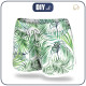 Women’s boardshorts - PALM LEAVES pat. 4 (white) - sewing set