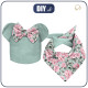 KID'S CAP AND SCARF (MOUSE) - PINK PEONIES pat. 1 - sewing set