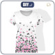 WOMEN’S T-SHIRT - BUTTERFLIES / pink - single jersey
