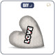 DECORATIVE PILLOW HEART - LOVE / HEARTS beige