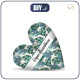 DECORATIVE PILLOW HEART - Super Großeltern / MONSTERA pat. 4 / white