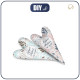 DECORATIVE HEARTS - PASTEL LEAVES CZ