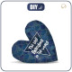 DECORATIVE PILLOW HEART - The best grandmother in the world / FISH SCALES