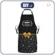 CHRISTMAS APRON - MERRY CHRISTMAS / snowflakes