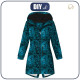 WOMEN'S PARKA (ANNA) - LACE BUTTERFLIES / blue - softshell