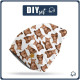HIP BAG - FLOWER BOUQUET  pat. 4 (gold) / Choice of sizes