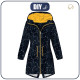 WOMEN'S PARKA (ANNA) - CONSTELLATIONS pat. 2 (GALACTIC ANIMALS) / navy - softshell