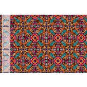 COLORFUL MANDALA pat. 1 - looped knit fabric with elastane ITY
