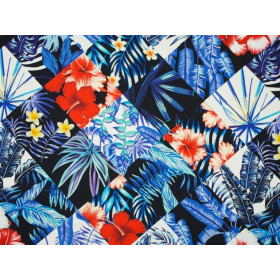 TROPICAL CHECK - Viscose jersey WE210