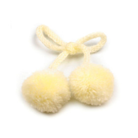 Pompons on a string sunny yellow