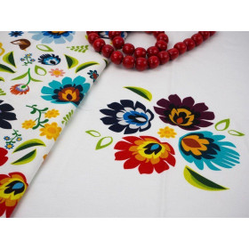 ŁOWICKI / white - panel looped knit 