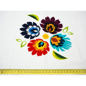 ŁOWICKI / white - panel looped knit 