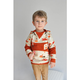 FOXES ON THE JOURNEY / sand - Viscose jersey WE210