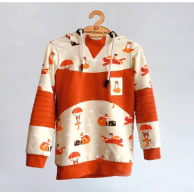 FOXES ON THE JOURNEY / sand - Viscose jersey WE210