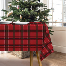 CHECK PAT.5 / red - Woven Fabric for tablecloths