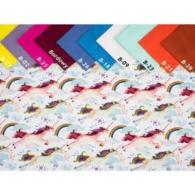 RAINBOW UNICORNS - Viscose jersey WE210