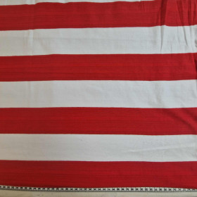 WHITE AND RED STRIPES 5CM X 5CM - t-shirt with elastan TE210