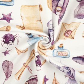MAGIC WORLD pat. 3 (MAGIC SCHOOL) - looped knit fabric
