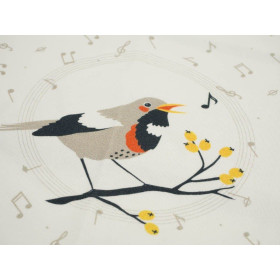 BIRDS TUNES / dirty white - panel single jersey TE210