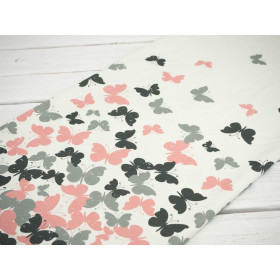 BUTTERFLIES PINK - panel single jersey TE210