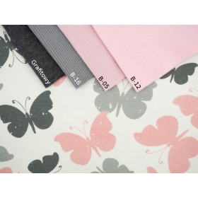 BUTTERFLIES PINK - panel single jersey TE210