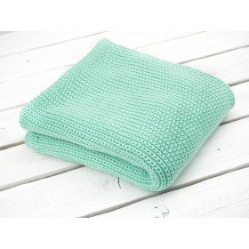 BLANKET / mint S - knitted panel