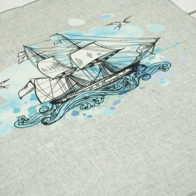 SAILING SHIP - panel single jersey TE210