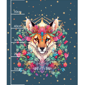 ANIMALS MANDALA wz.8 - panel (60cm x 50cm) brushed knitwear with elastane ITY