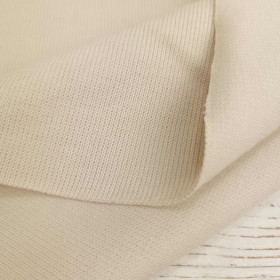Exclusive Sweater-Knit Sweatshirt Fabric "Margot" - SANDY BEIGE (D-223)