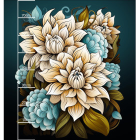 BOUQUET OF FLOWERS WZ.4 - panel (75cm x 80cm) brushed knitwear with elastane ITY