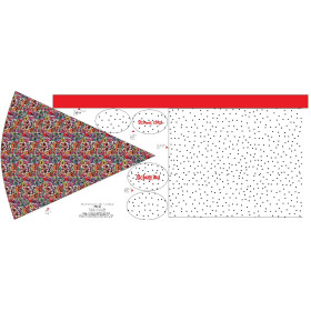 First Grade Candy Cone - SKULLS pat. 4 / colorful (DIA DE LOS MUERTOS) - sewing set