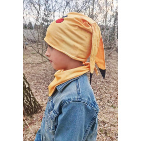 KID'S CAP AND SCARF (CLASSIC) - BUTTERFLIES / gold - sewing set