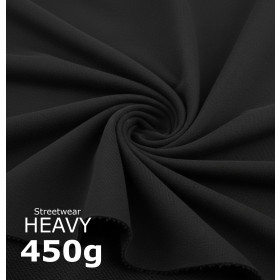 French terry TWILL / HEAVY 450g - BLACK