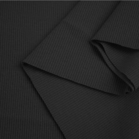 Ribbed knit fabric - BLACK (M-10)